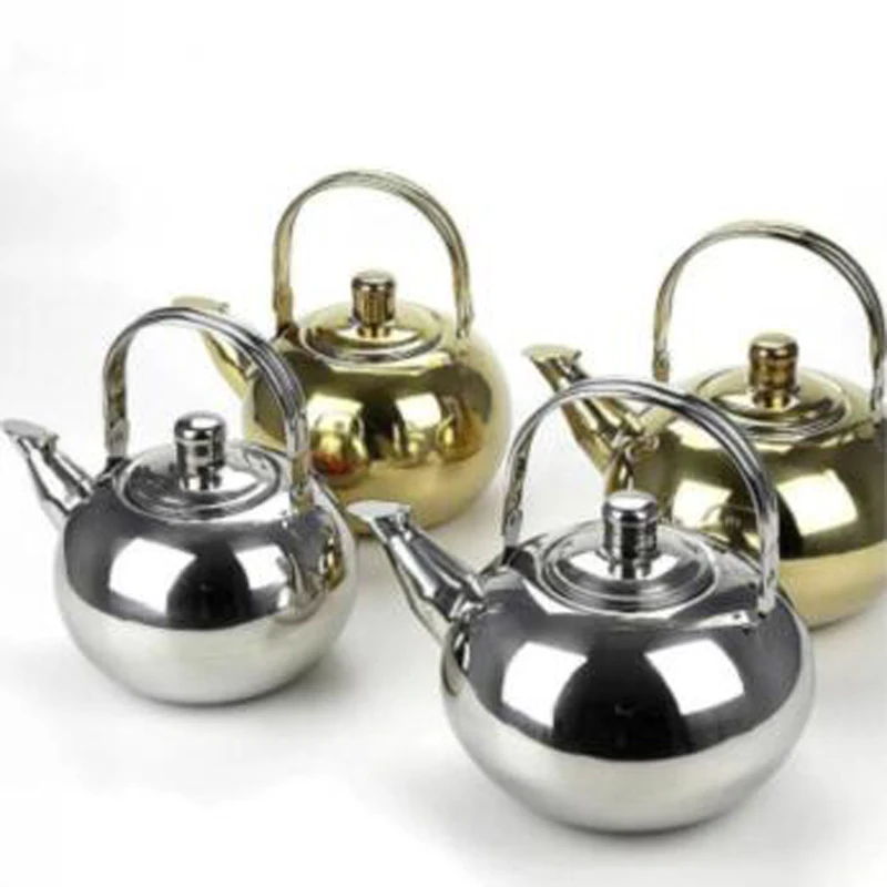 Толстый чайник из нержавеющей стали чайный горшок с чайным фильтром для кофе