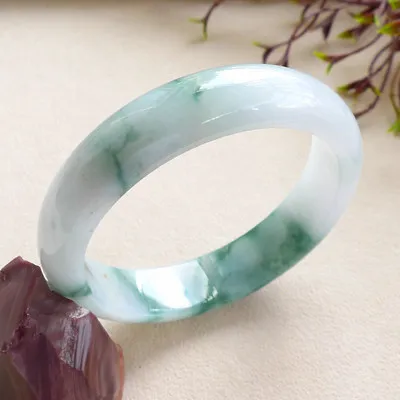 Натуральный бирманский японский браслет 54-64 мм светильник отбеленным голубым