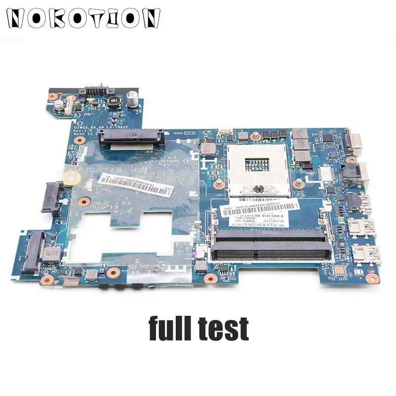 NOKOTION QIWG5_G6_G9 LA-7982P основная плата для lenovo G480 материнская плата для ноутбука HM77 UMA DDR3 полностью протестирована