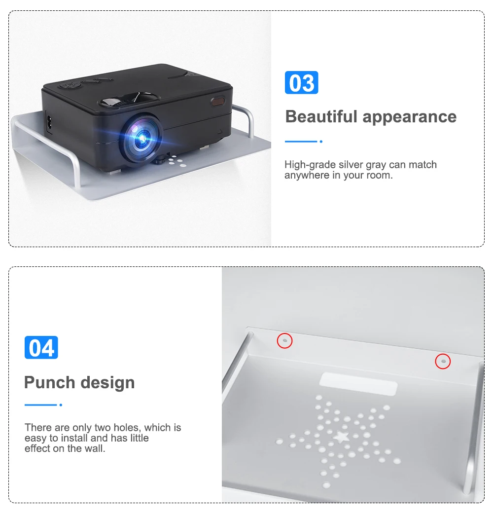 Алюминиевый сплав лоток проектора Rigal аксессуары для настенный кронштейн