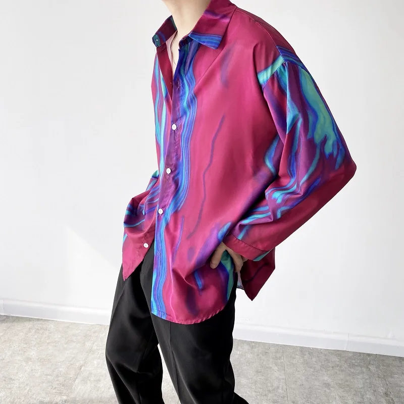 Men's Long-Sleeve Shirt Spring And Autumn New Fashion Color Europe And The United States Casual Relaxed Leisure Large Size Shirt