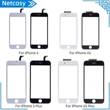 Черный белый сенсорный экран дигитайзер панель Стекло объектив для iPhone 6 6s 6s Plus дешевый дисплей Передняя Замена Часть Ремонт Часть