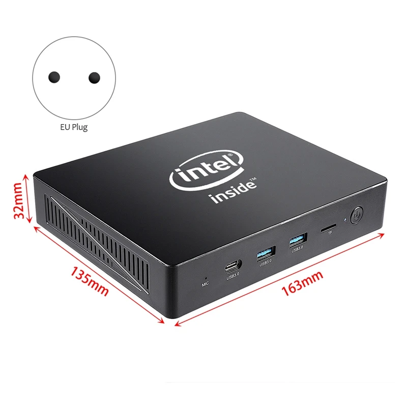 J3455 Windows10 Мини ПК 4G + 64G Поддержка HDMI VGA двойной выход четырехъядерный компьютер |