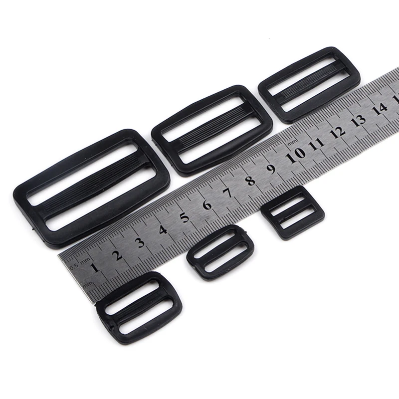 5 шт./компл. пластиковые лямки три кольца Регулировка пряжки кривая слайдер