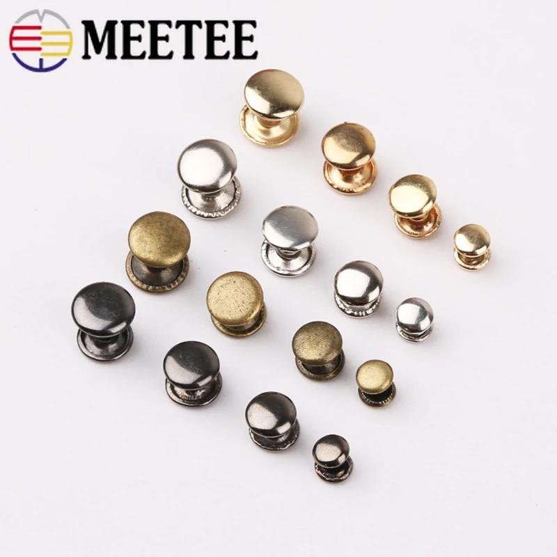 Металлическая пряжка для ногтей Meetee 200 шт. 6 12 мм односторонняя/двухсторонняя