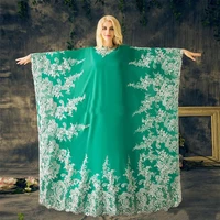2021 new gorgeous saudi arabic green long prom party dresses jewel neck long sleeves wedding guest gowns lace appliqued on sale