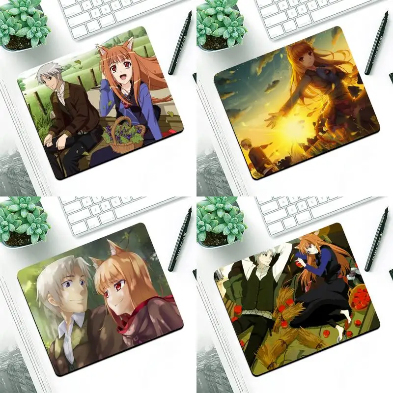

Anime Spice and Wolf Holo Lawrence Gaming Player desk laptop Mouse Mat Mouse Mat MousePad Desk Gaming Mousepad Cup Mat