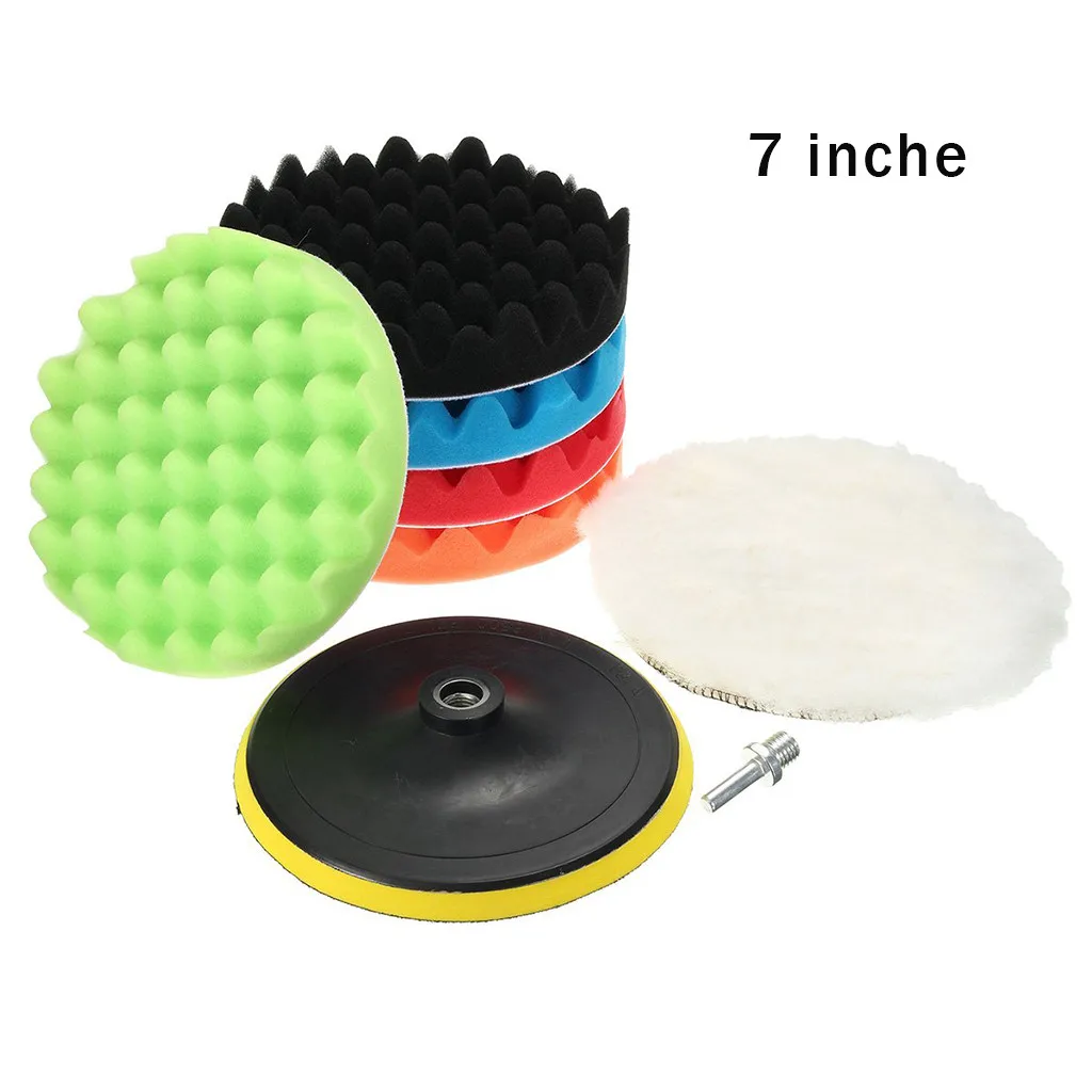 Набор инструментов для полировки губки автомобиля 7 шт. адаптер воском щетка