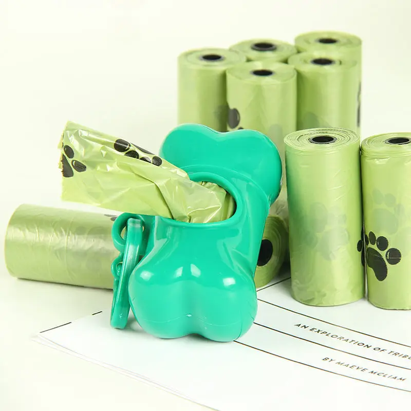 

40 рулонов мешок корма для собак разложению Пластик корм для питомцев, Собаки Сумки для собак и кошек для туалета убирать на открытом воздухе...