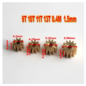 9T 10T 11T 13T 0,4 M 0,4 модульная Шестерня 1,5 мм отверстие вала для вертолета Efite Blade 130X или аналогичных микровертолётов