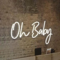 custom led oh baby happy birthday flexible neon light sign decoration home bar wall bedroom party decorative cool neons lamp
