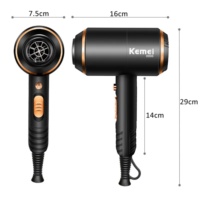 KM-8896 4000W Professional Salon Hair Dryer 2 in 1 Hot Air Brush Negative Ionic Blow Strong Wind | Бытовая техника