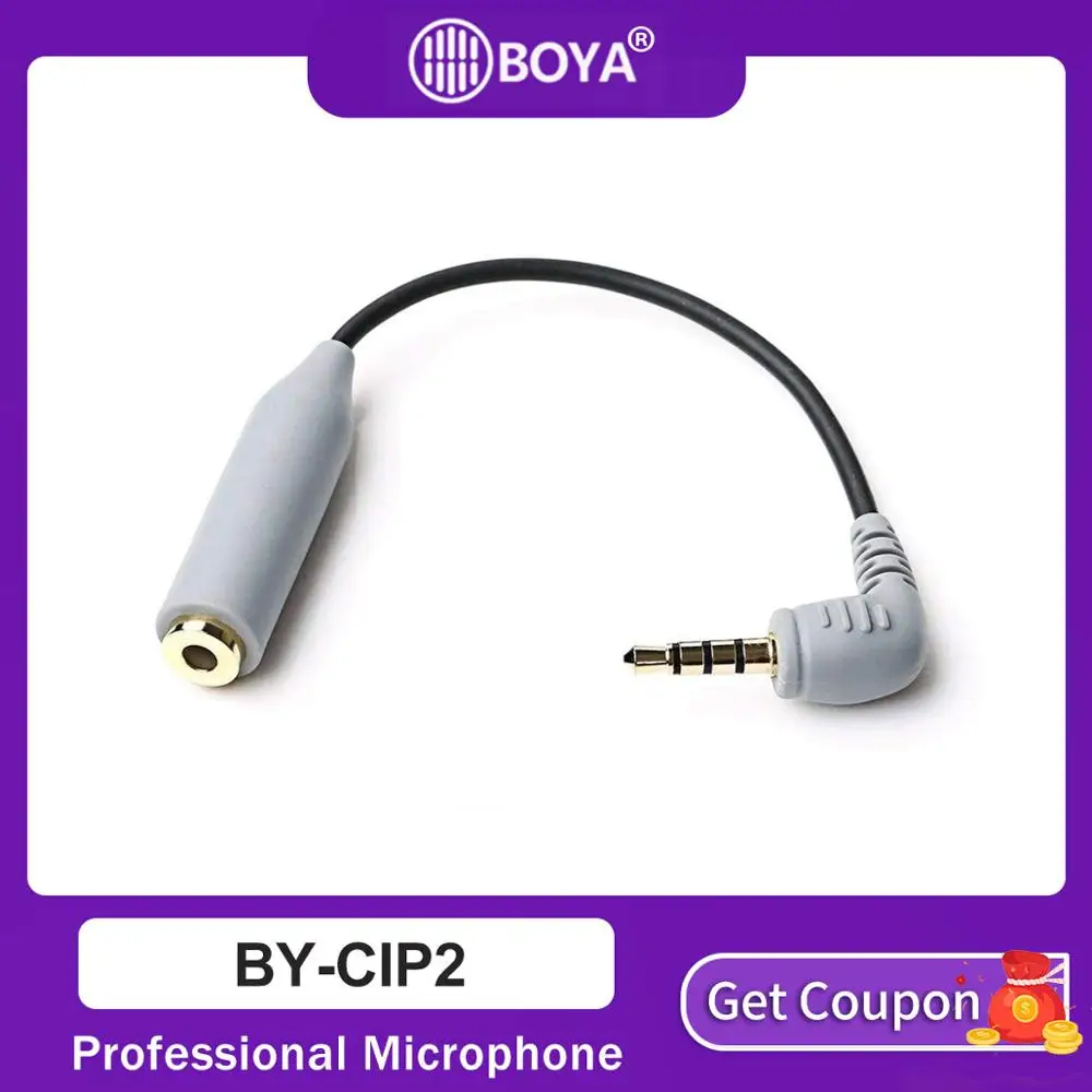 BOYA BY-CIP2 3 5 мм к TRRS TRS микрофонный кабель-адаптер для iPad iPod Touch iPhone BY-WM8 BY-WM6 BY-WM5
