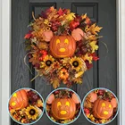 Дверной венок с Микки-Маусом, праздничное украшение для Хэллоуина, сада, дома, простая установка, декоративные аксессуары