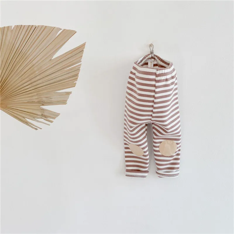 

Spring Autumn Wild Geometry Baby Girls Leggings Cotton Stripe Kids Trousers Children Clothing Infant Casual Pants For Kids