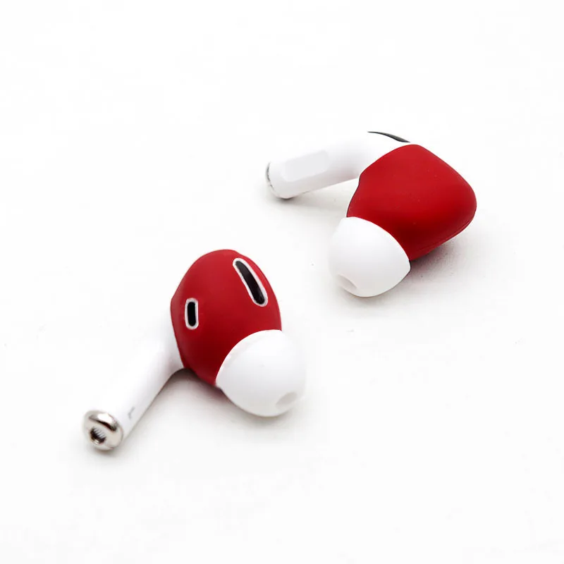 1 пара силиконовых чехлов для наушников Airpods Pro цветные мягкие ультратонкие