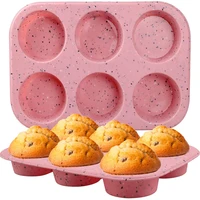 silicone muffin pan 6 cup non stick regular cupcake pans dishwasher microwave safe egg muffin baking pan