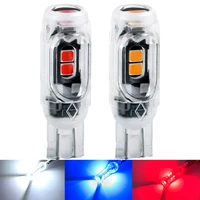 2x w5w t10 led bulb 5smd canbus 168 194 6000k 12v white car interior dome map light clearance lights acrylic transparent aslent