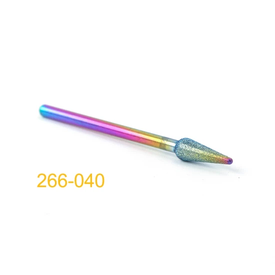 266-040 Diamond Cuticle Nail Drill Bits Milling Cutters Burr Files Manicure Pedicure Polish Removing Gel Electric Machine Tools TR1514-1 - Цвет: 266-040