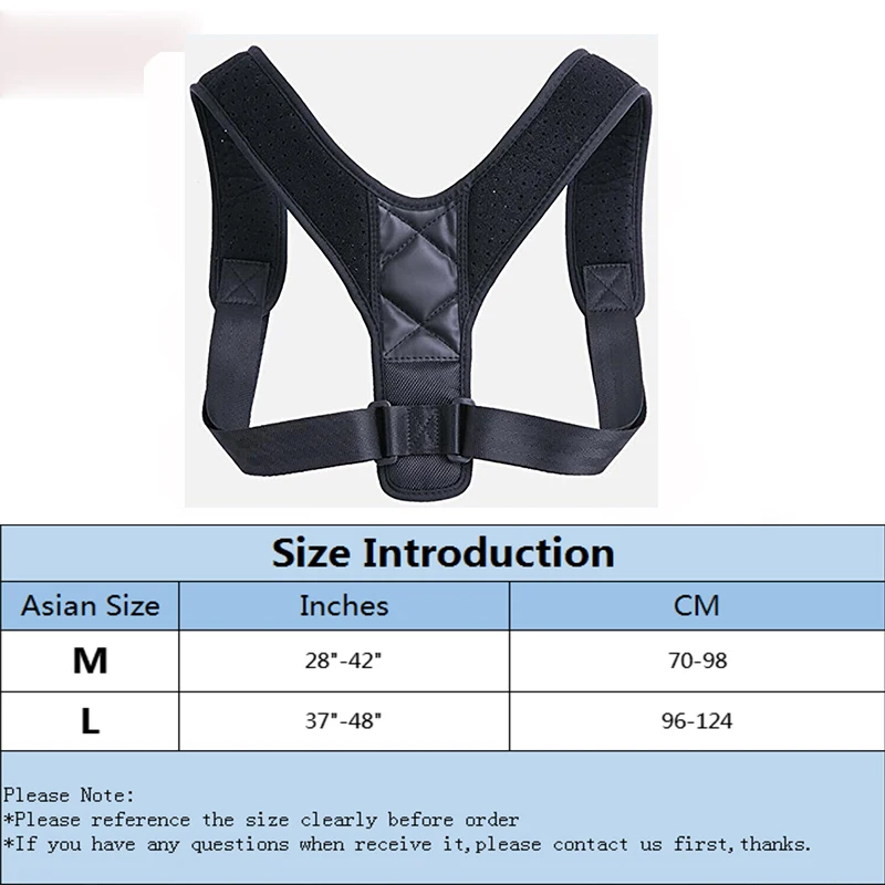 Регулируемый бандаж пояс для поддержки плеч и спины Корректор осанки ключицы