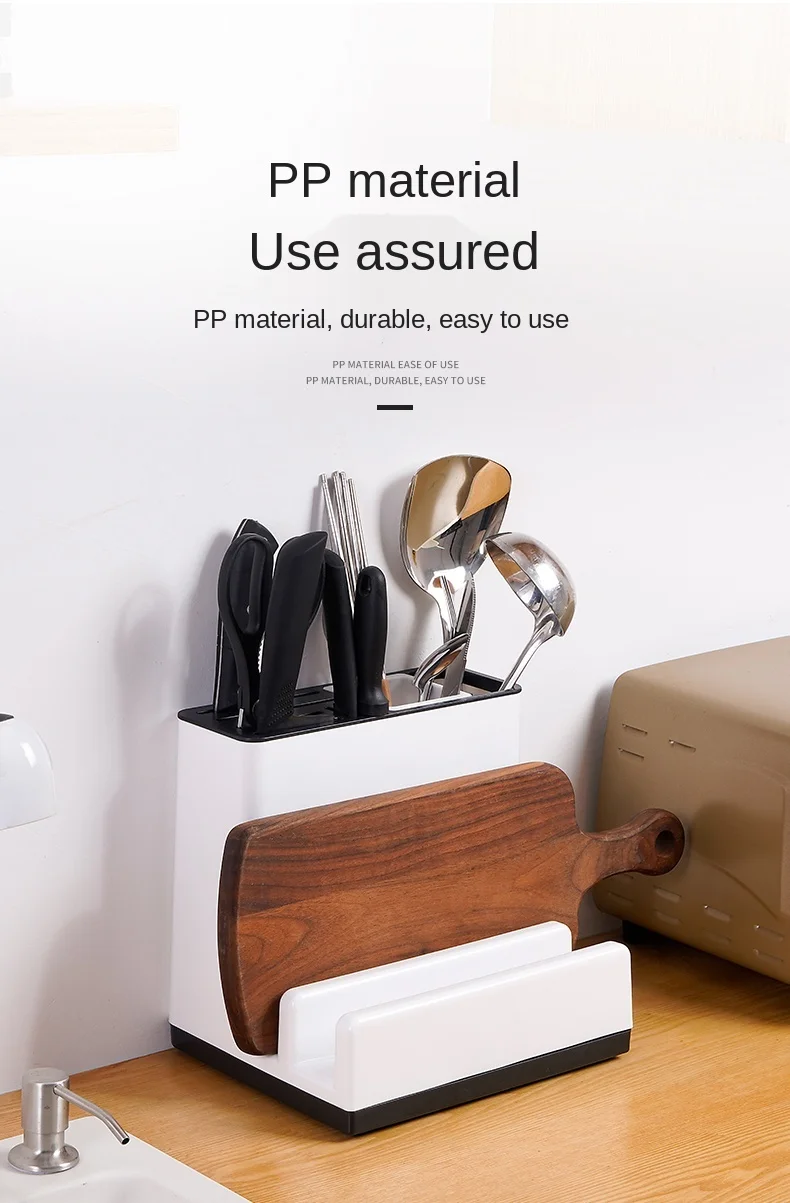 

zq Household Knife Holder Kitchen Knife Storage Rack Knife Knife and Chopsticks Chopping Board Rack Storage Rack Multifunctional
