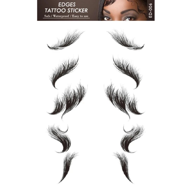 

11 Styles Hairline Tattoo Stickers DIY Hairstyling Temporary Tattoo Baby Hair Stickers Tattooing Template Waterproof