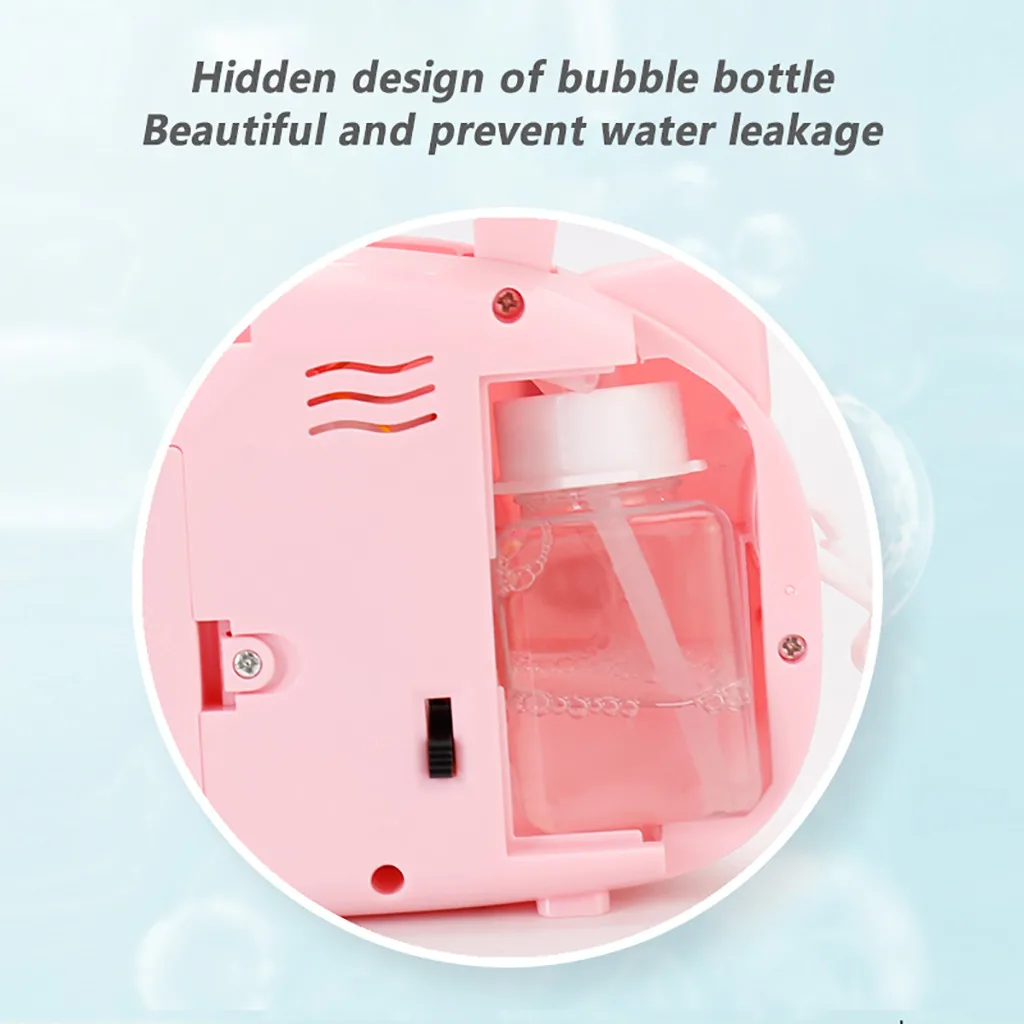 

Kids Electric Music With Small Fans Bubble Maker Pigs Camera Bubble Toys Funny LED Automatic Blower Bubble Machine Toys 70ml 5*