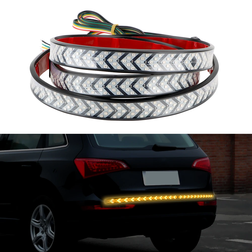 

Truck Tailgate LED Strip 1/1.5 Meter Flexible DRL Running Light Car LED Pickup Arrow Universal 12V Brake Turn Signal Car-Styling