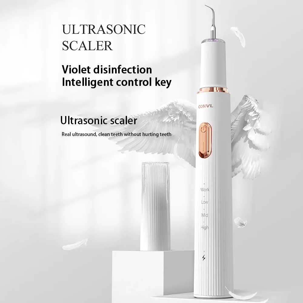 

Electric Portable Dental Scaler Teeth Tartar Calculus Sonic Plaque Remover with Sterilization Lamp Tooth Ultrasound Smart Stain