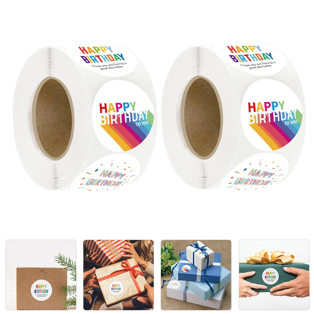 

1 Roll Self-adhesive Label Stickers Gift Wrapping Sticker Crafts Sealing Sticker