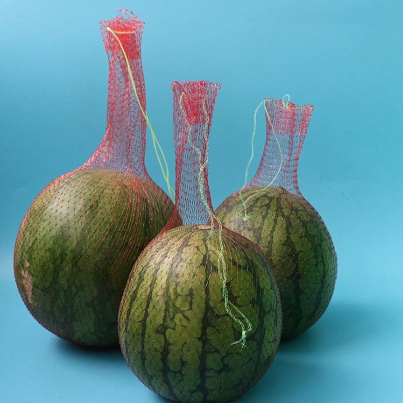 

100 PCS Reusable Red Gardening Net Plastic Mesh Bags of Fruit String Bag Fruit Growth Mesh Bag Length 45 cm