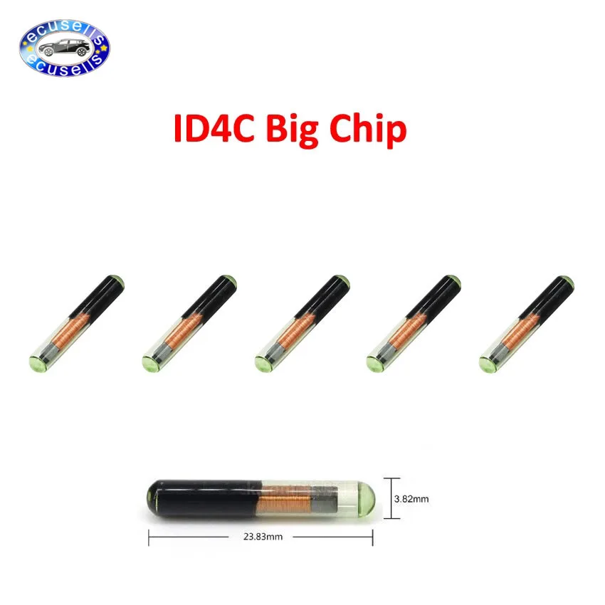 5 шт./лот ID4C Большой Стеклянный чип (после продажи) ID 4C Автомобильный ключ для Ford