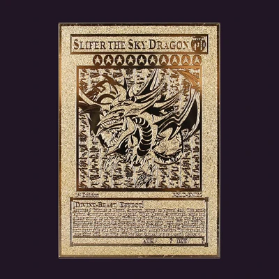 Yu Gi Oh японского аниме вокруг Золотой Карты крыло дракон гигантский солдат небо Дракон металлическая карта детская игрушка подарок - Цвет: TKL-y