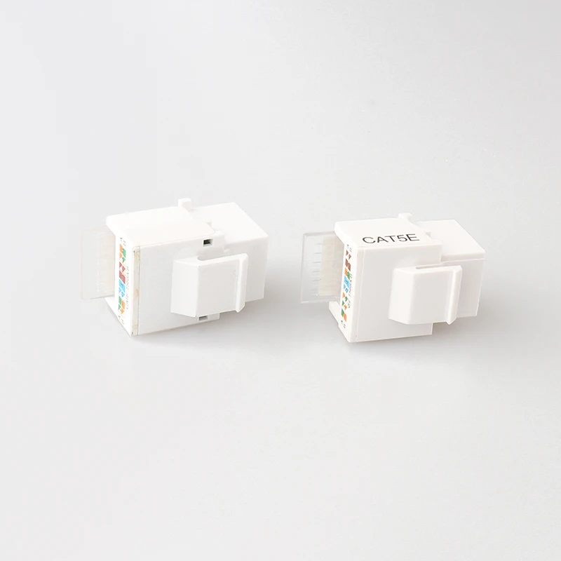 8P8C RJ45 Cat5e Cat6 UTP кабельный разъем адаптер для настенной пластины без инструментов 90