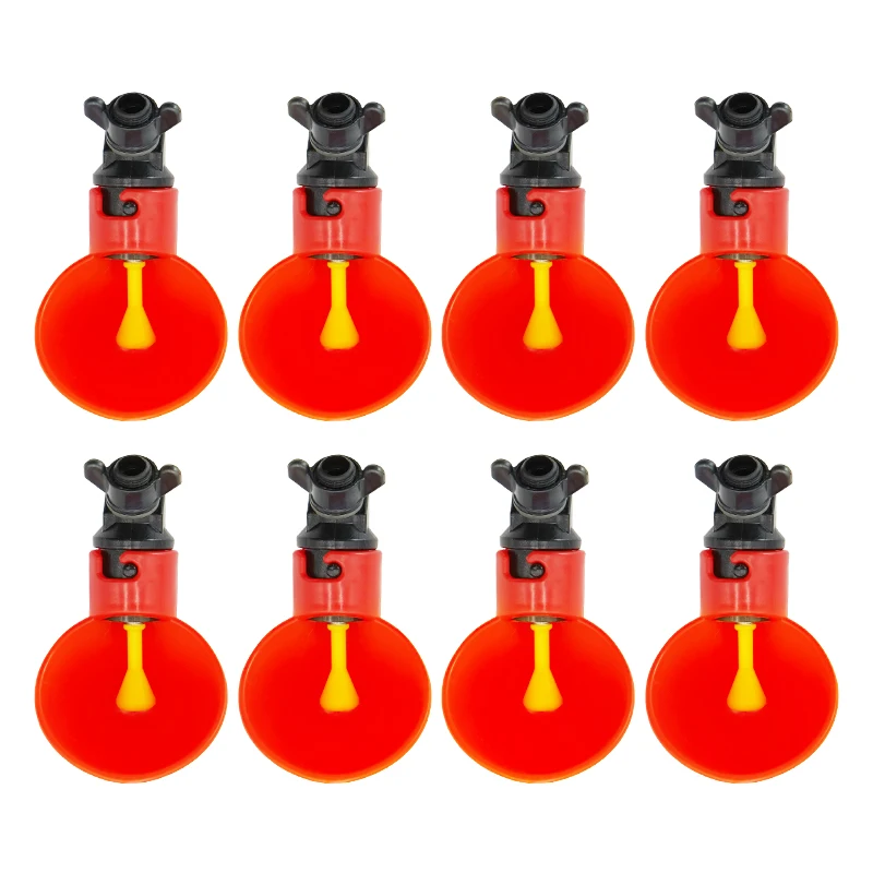 8Pcs/lot Poultry Chicken Nipple Water Cups Drinking Bowl bottle with Yellow Nipple Drinking System for Duck Bird Feeder Tool