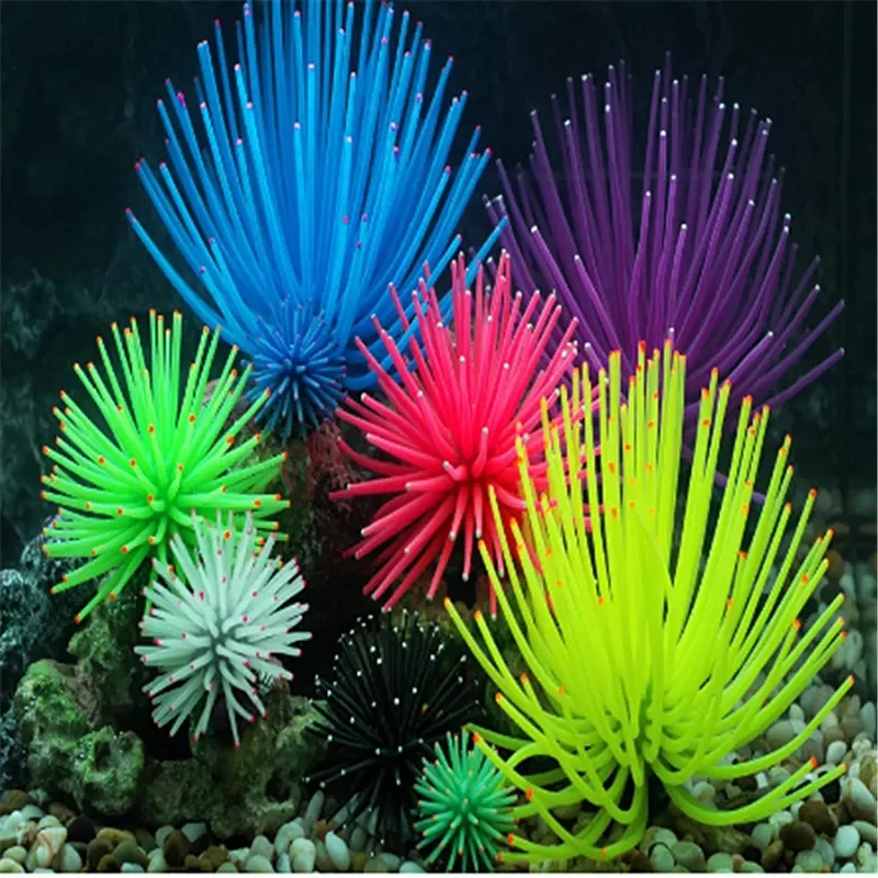 

Glowing Artificial Jellyfishes Sucker Coral Aquarium Artificial Coral Plant Underwater Landscape Fish Tank Aquarium Accessories