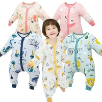 baby boy spring air cotton onesies sleep sack toddler zipper split leg pajamas 1 5 yrs little girl cartoon print fall sleepwear