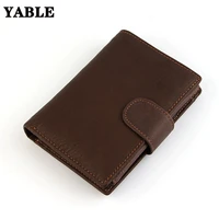 hot selling mens wallet short vintage genuine leather purse first layer leather vertical leather bag