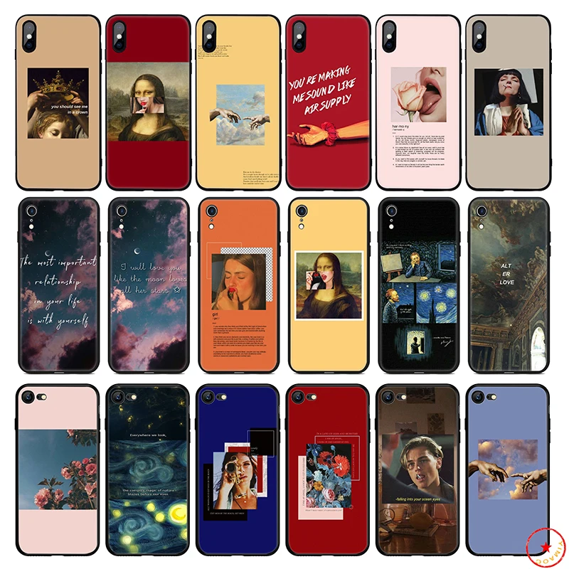 Арт эстетическое Ван Гог Мона Лиза Мягкий силиконовый чехол для телефона iPhone 11 Pro Xs Max X или 10 8 7 6 6S Plus 5 5S SE Xr 6 Plus