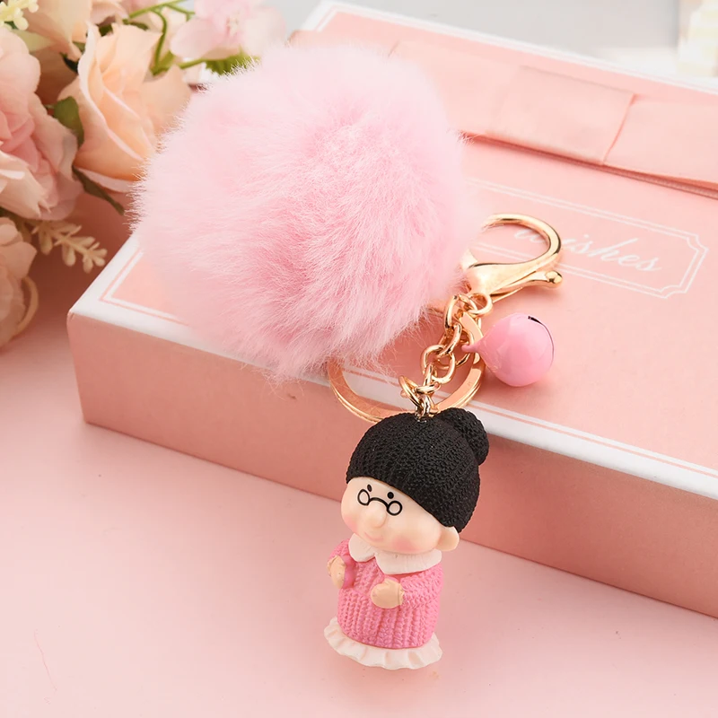 

Fashion Doll keychain for Women Personalized Key Ring Cute Car Pendant Key Chain Jewelry EH062