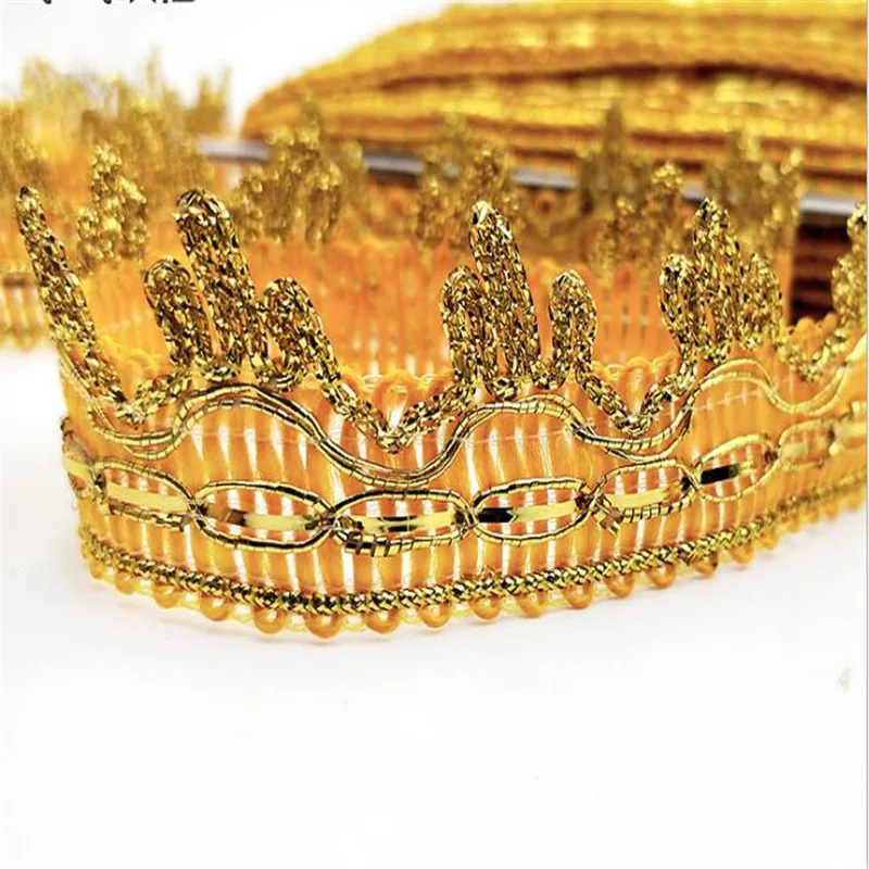 Лента для обрезки золотого кружева 3 см 5 ярдов в партии лента свадебного костюма