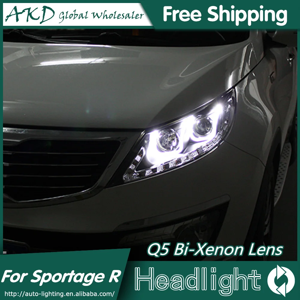 AKD автомобильный Стайлинг для Kia Sportage R фары 2011-2014 светодиодный фонарь ДХО
