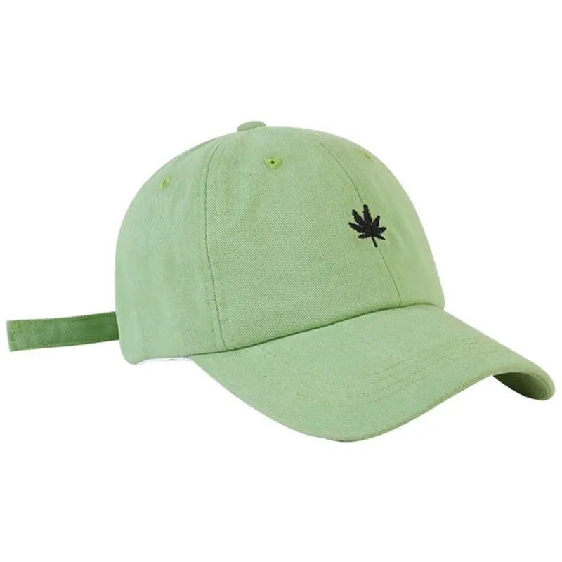 

Unisex Sunscreen Cotton Baseball Cap Maple Leaf Embroidered Snapback Trucker Hat