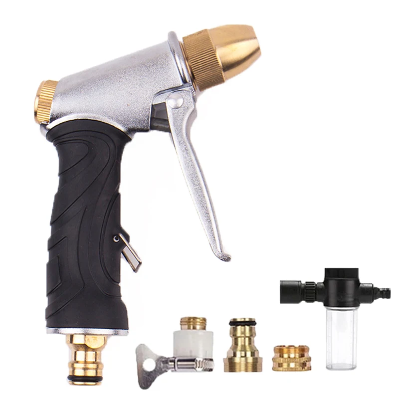 

Новый пистолет-распылитель воды высокого давления, шланг для мойки автомобиля, насадка, Садовые принадлежности, поливочный спринклер, инст...