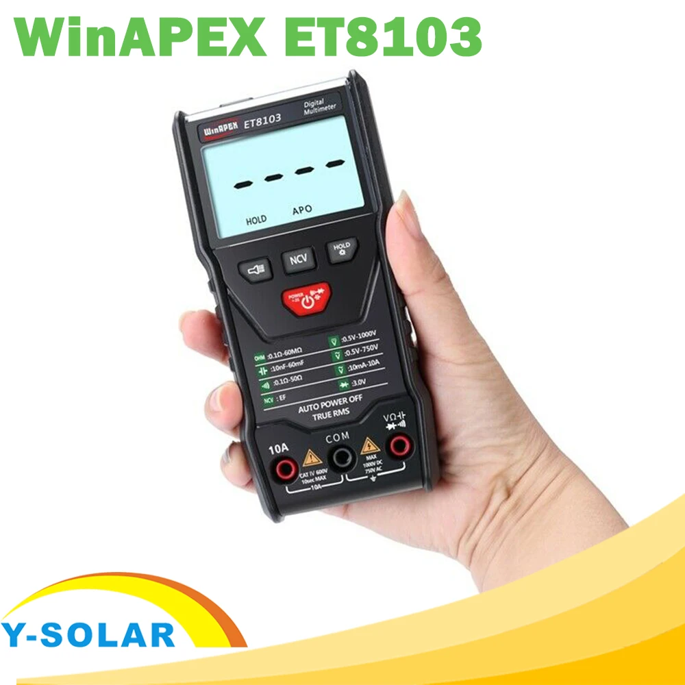 WinAPEX ET8103 ЖК дисплей цифровой мультиметр тестер Авто Портативный 6000 отсчетов