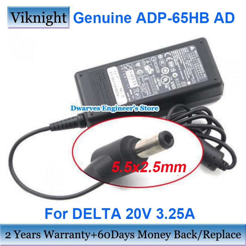 Оригинальные 20V 3.25A адаптер переменного тока Зарядное устройство для DELTA N193 V85 R33030
