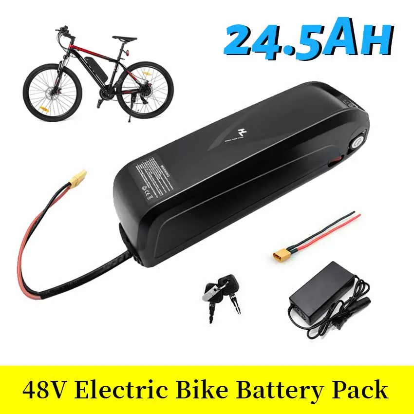

100%high capacity Electric Bike Battery Pack 48V 24.5Ah Built in Samsung18650 Cells Front Rear Hub / Mid Drive Bicycle Motor Kit