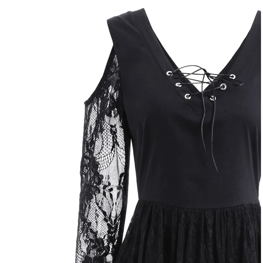 Платье для косплея на Хэллоуин в стиле ретро кружевное платье ведьмы