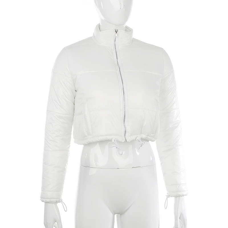 Darlingaga, модная зимняя куртка, для женщин, Turtlenenck, на завязках, парка, пальто, Женский пуховик, укороченные, теплые пальто, верхняя одежда, пальто