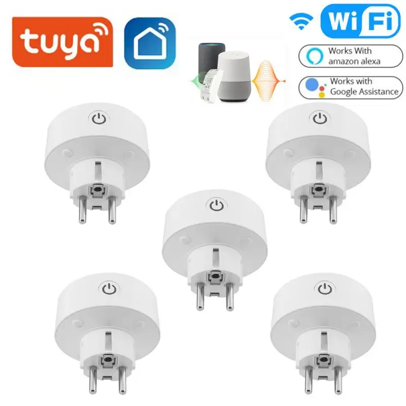 

Tuya 10A WiFi Smart Socket Switch EU Plug Smart Life App Remote Control Compatible With Amazon Alexa/Echo Dot Google Home& IFTTT